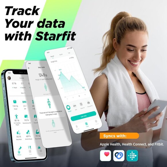 Smart Scale for Body Weight and Fat Percentage  High Accuracy Digital Bathroom S - Picture 3 of 6